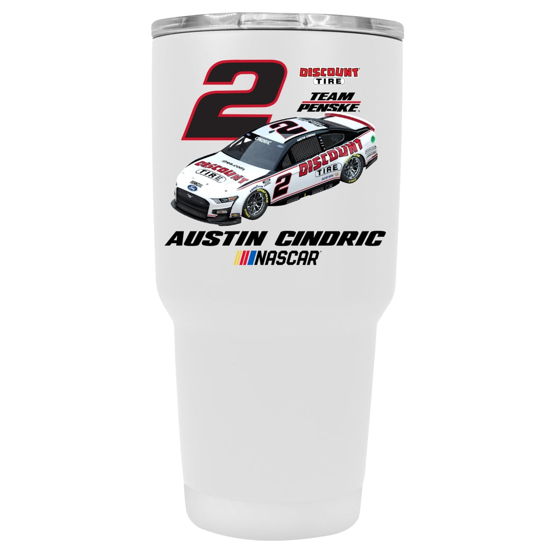 2 Austin Cindric 24oz Stainless Steel Tumbler Car Design Image 1