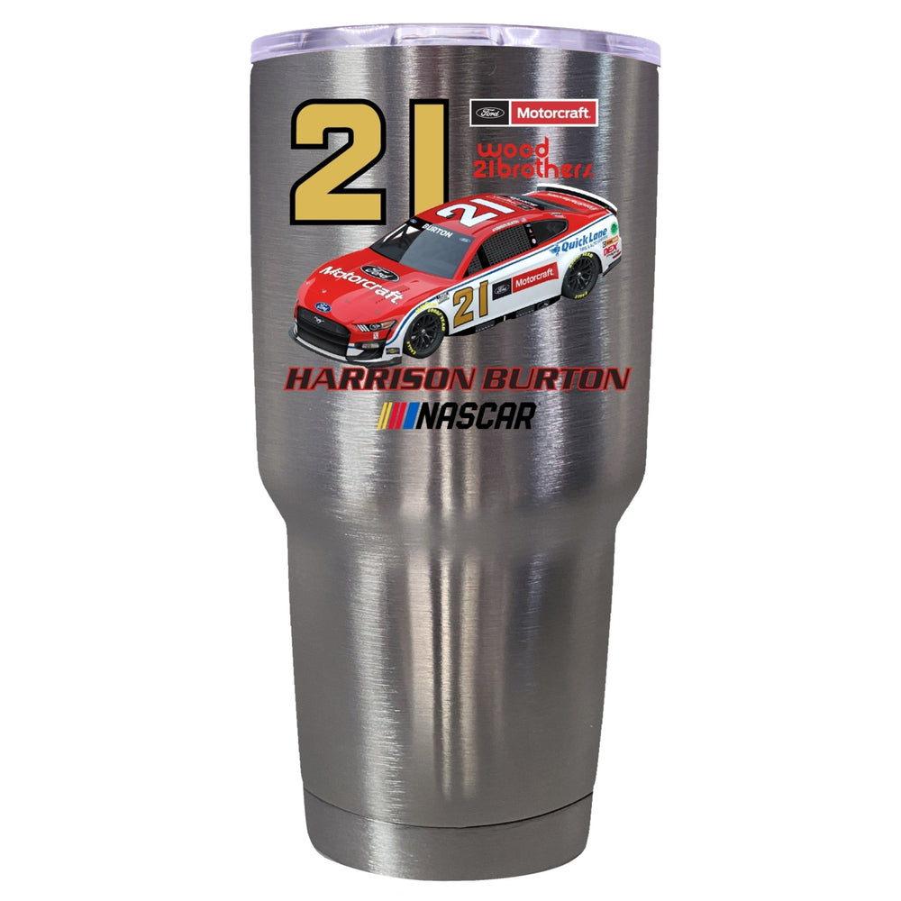 21 Harrison Burton Officially Licensed 24oz Stainless Steel Tumbler Car Design Image 2