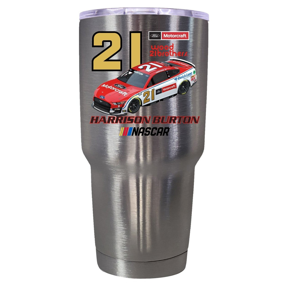 21 Harrison Burton Officially Licensed 24oz Stainless Steel Tumbler Car Design Image 1