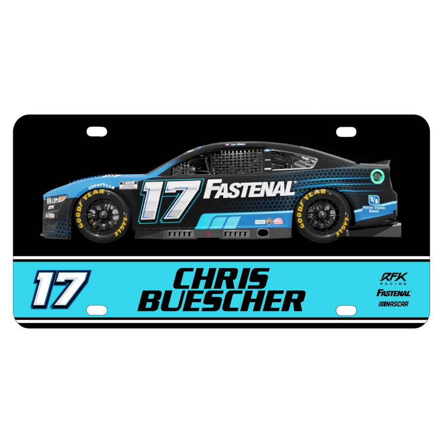 #17 Chris Buescher Officially Licensed NASCAR License Plate Image 1