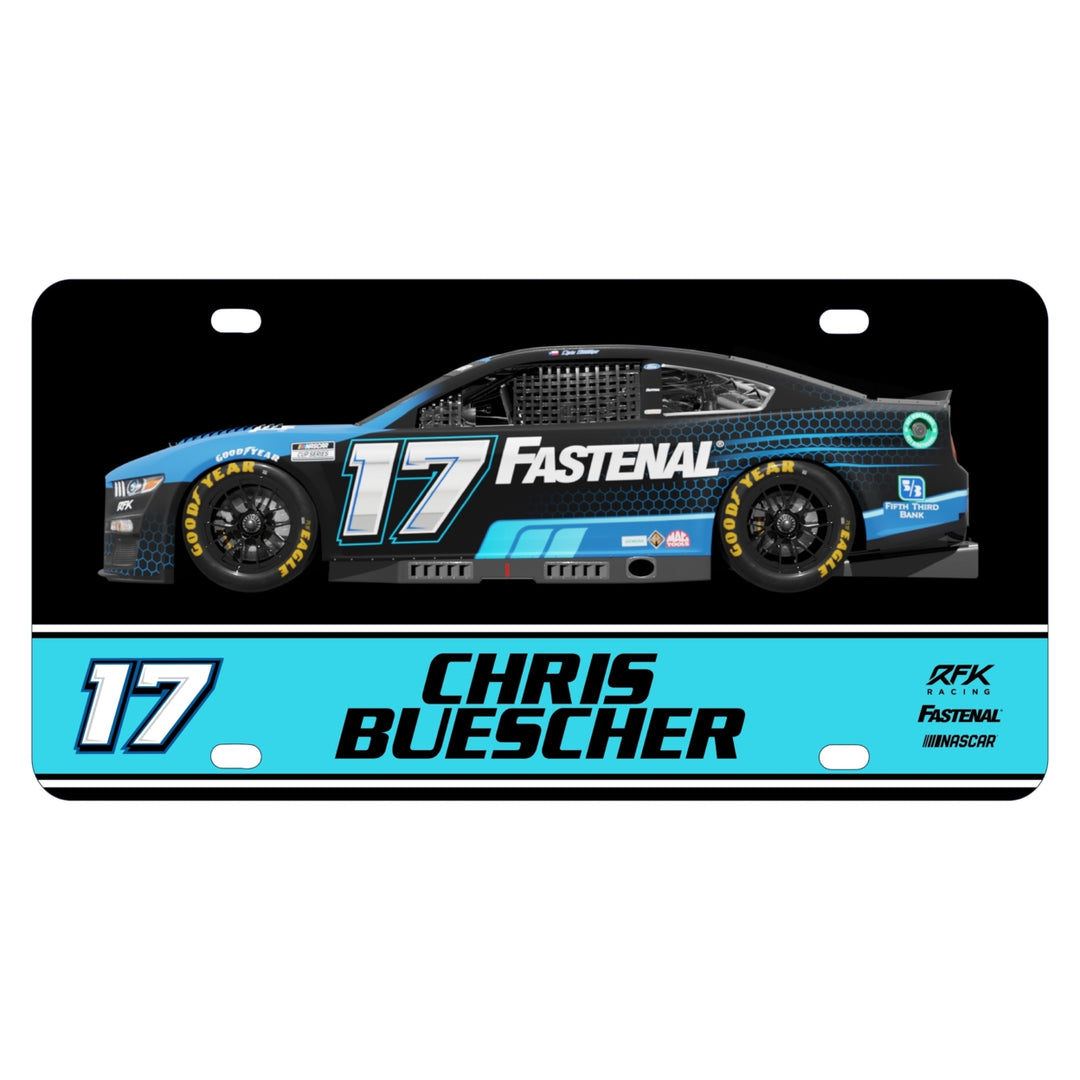 17 Chris Buescher Officially Licensed NASCAR License Plate Image 1