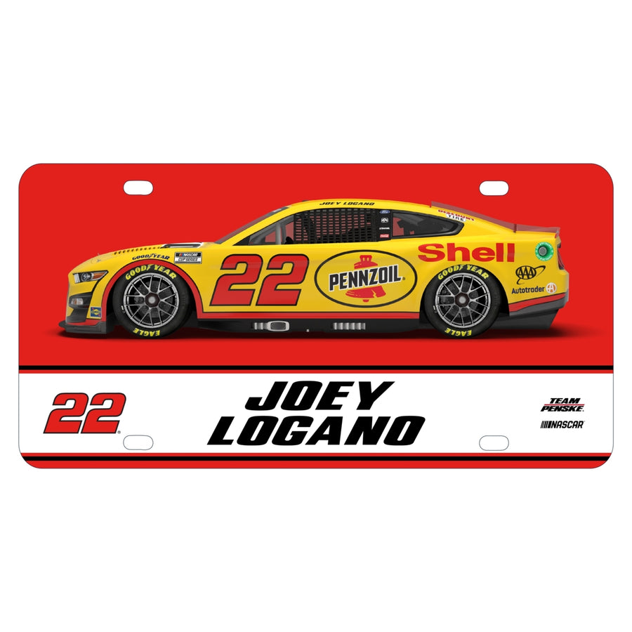 22 Joey Logano Officially Licensed NASCAR License Plate Image 1