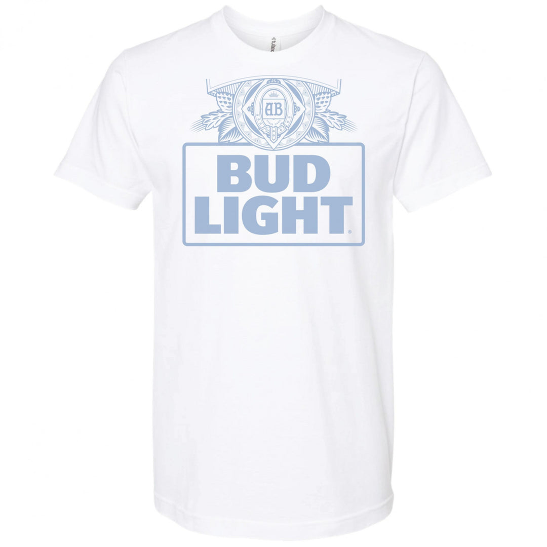 Bud Light Faint Logo White Colorway T-Shirt Image 1