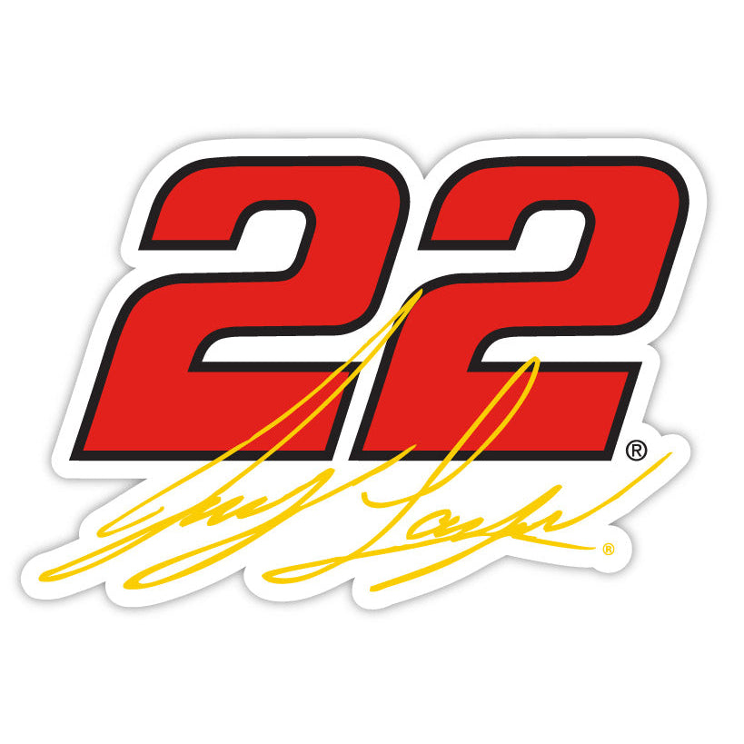 #22 Joey Logano  4-Inch Number Laser Cut Decal Image 1