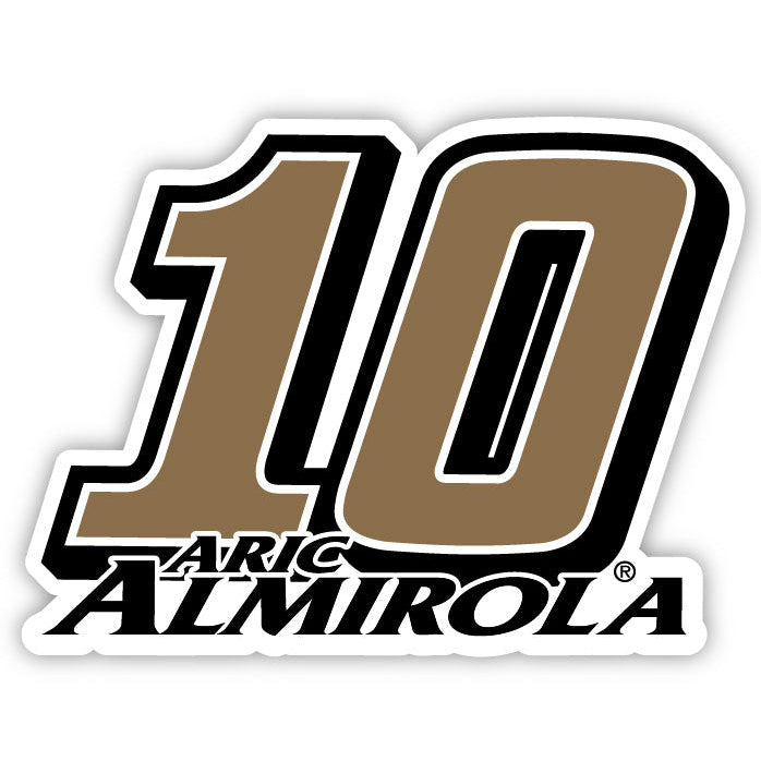 #10 Aric Almirola  4-Inch Number Laser Cut Decal Image 1