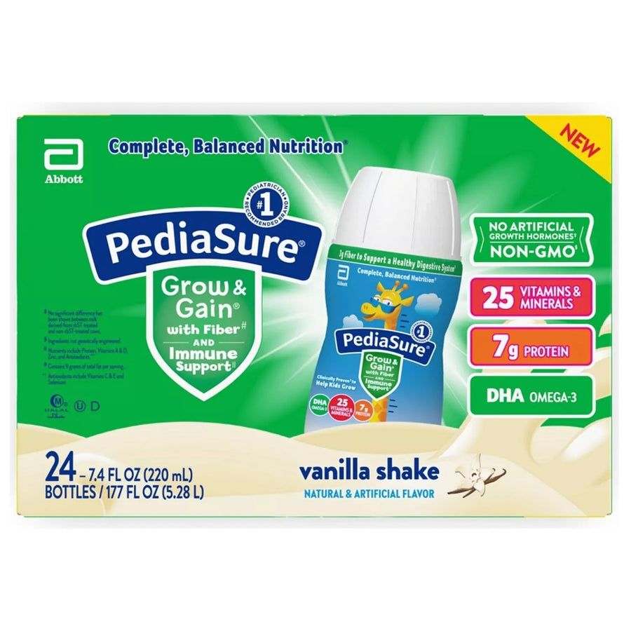 PediaSure Nutritional Grow and Gain ShakeVanilla7.4 Fluid Ounce (Pack of 24) Image 1