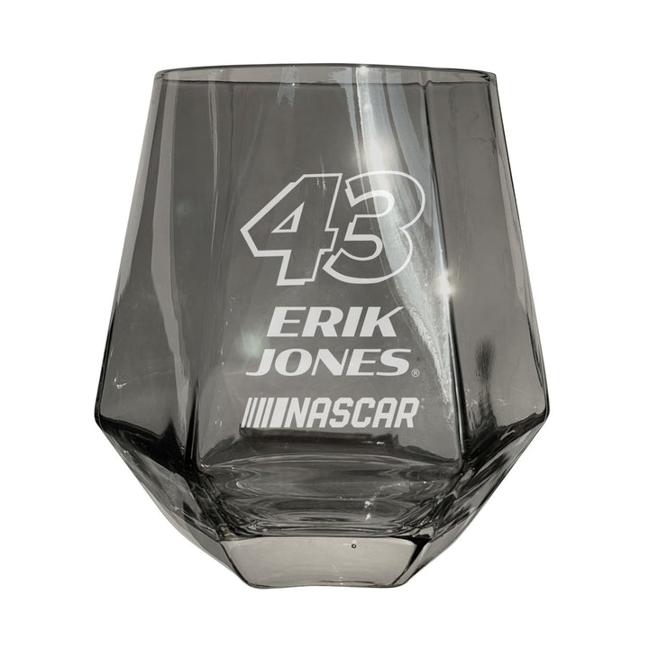 43 Erik Jones Officially Licensed 10 oz Engraved Diamond Wine Glass Image 3