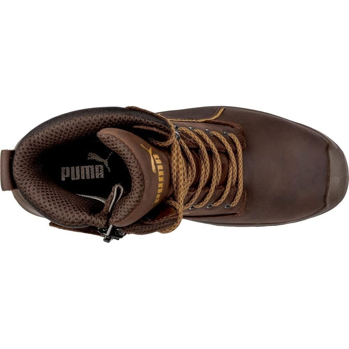 PUMA Safety Mens 7" Conquest CTX High Composite Toe Slip Resistant Waterproof Work Boot Brown/Orange - 630655 ONE SIZE Image 4