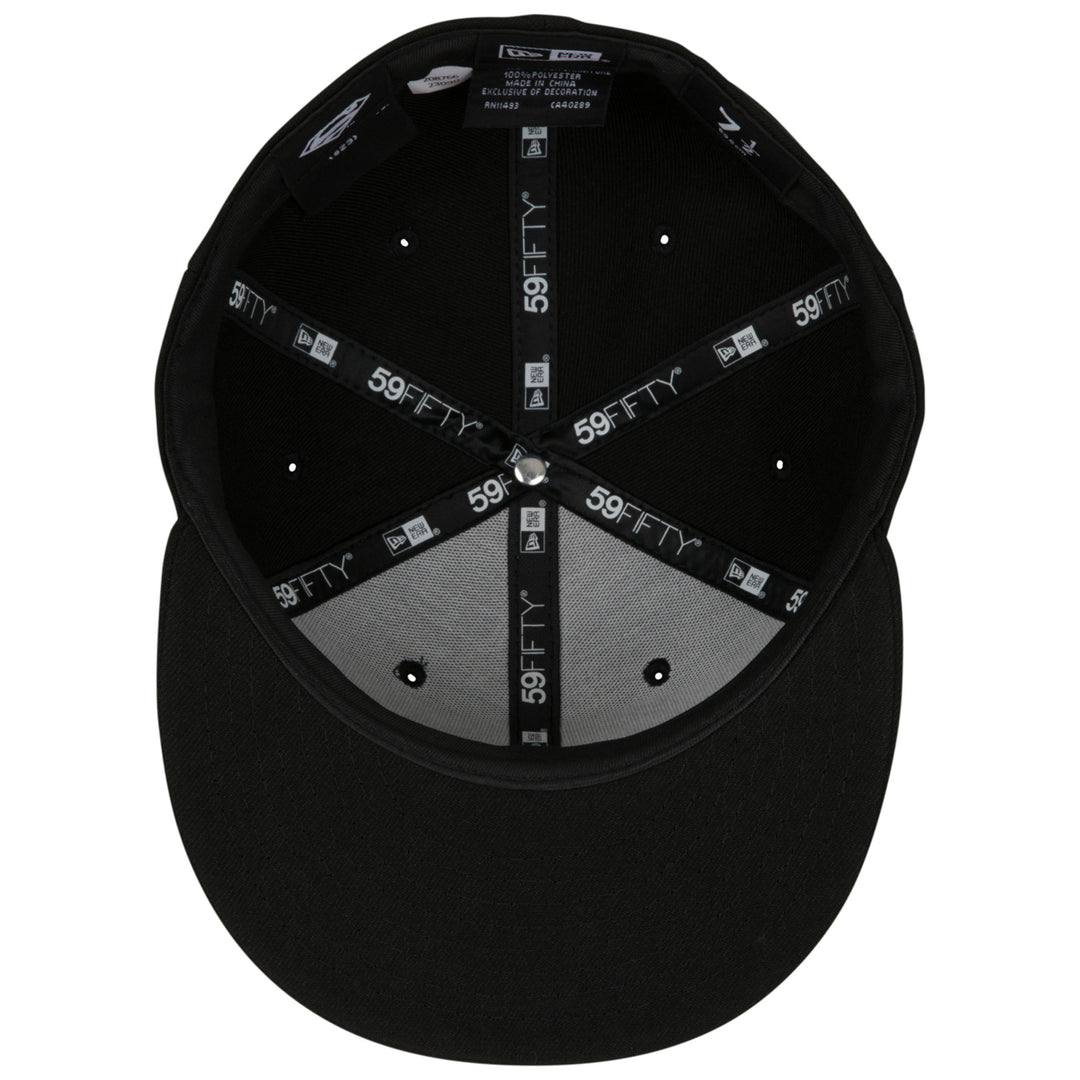 Superman Justice League Logo Black on Black Era 59Fifty Fitted Hat Image 6