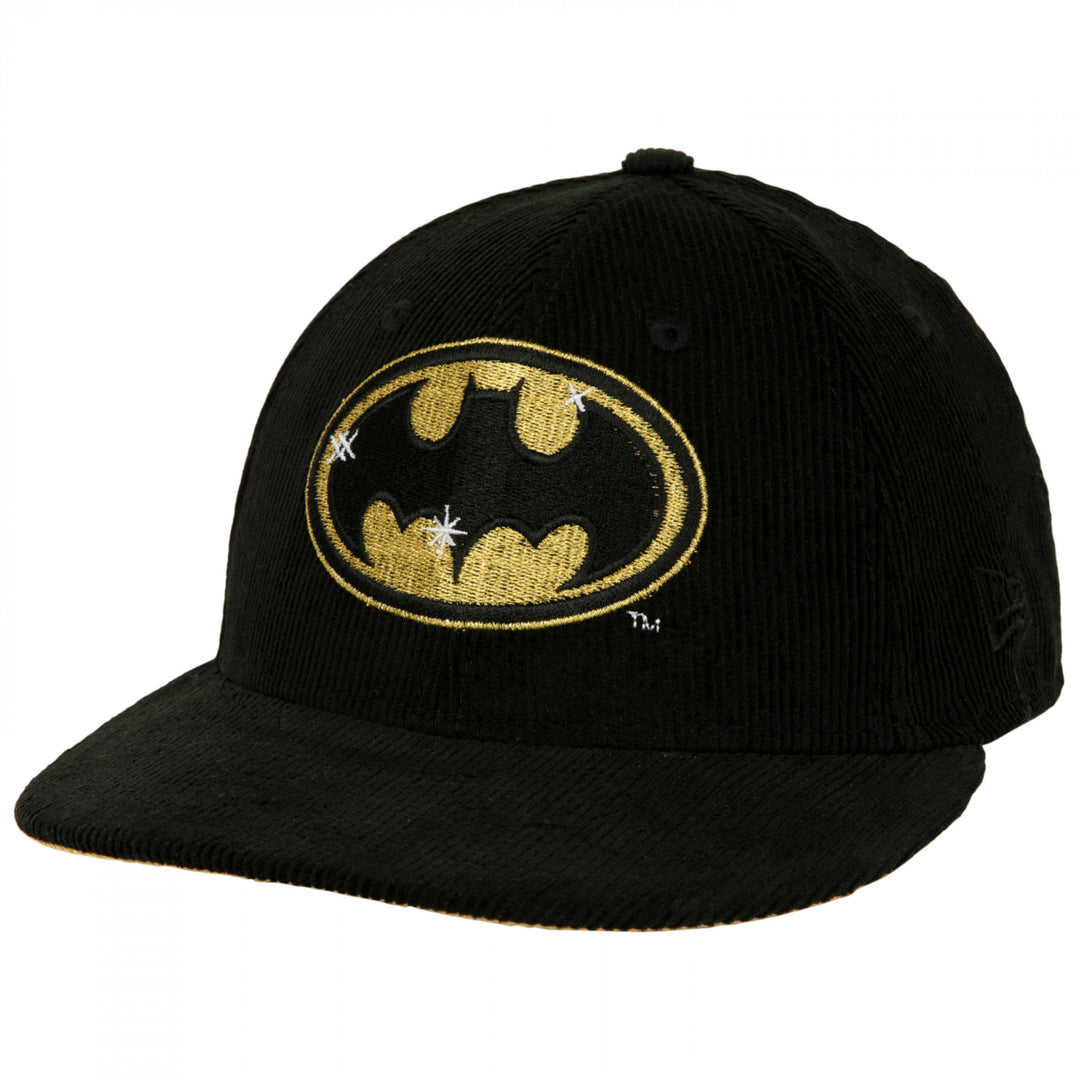 Batman 1989 Logo Corduroy Low Profile Era 59Fifty Fitted Hat Image 1