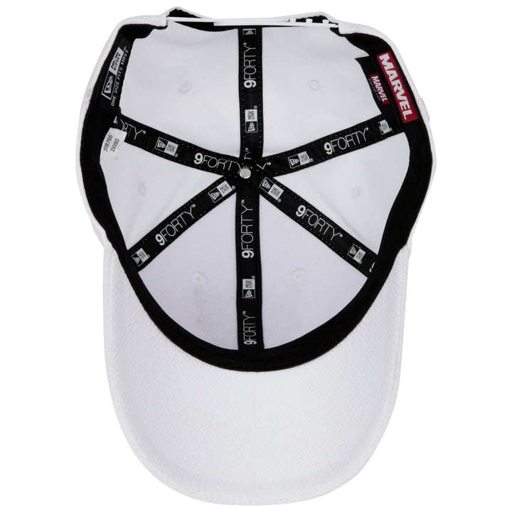 Black Panther White on White  Era 9Forty Adjustable Hat Image 6