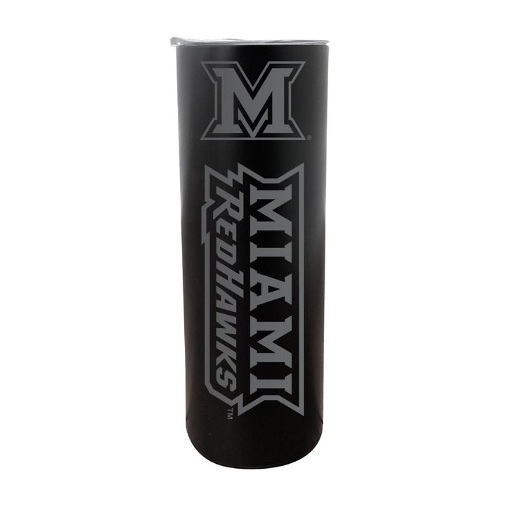 Miami University of Ohio NCAA Laser-Engraved Tumbler - 16oz Stainless Steel Insulated Mug Image 1