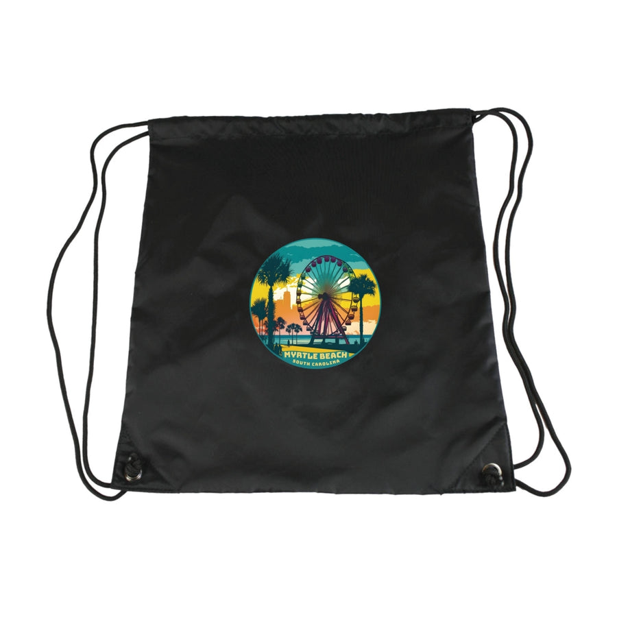 Myrtle Beach South Carolina Souvenir Cinch Bag with Drawstring Backpack Image 1