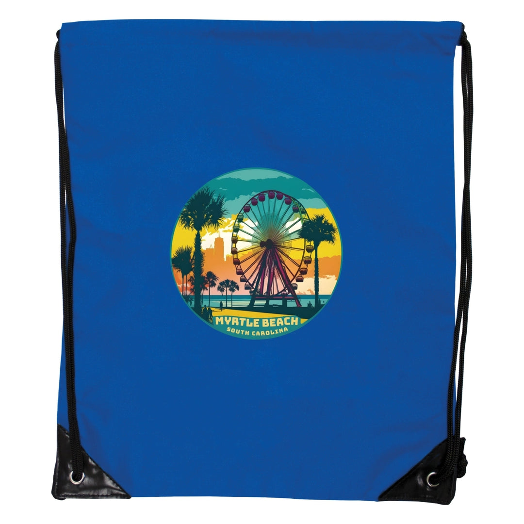 Myrtle Beach South Carolina Souvenir Cinch Bag with Drawstring Backpack Image 2