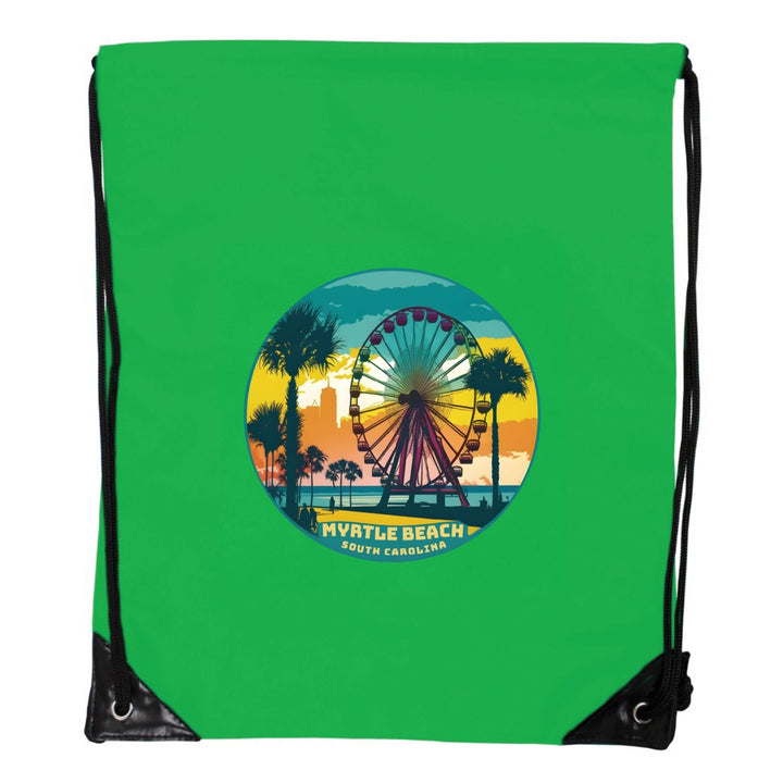 Myrtle Beach South Carolina Souvenir Cinch Bag with Drawstring Backpack Image 3