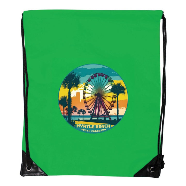 Myrtle Beach South Carolina Souvenir Cinch Bag with Drawstring Backpack Image 1