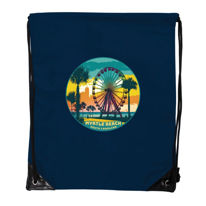 Myrtle Beach South Carolina Souvenir Cinch Bag with Drawstring Backpack Image 4