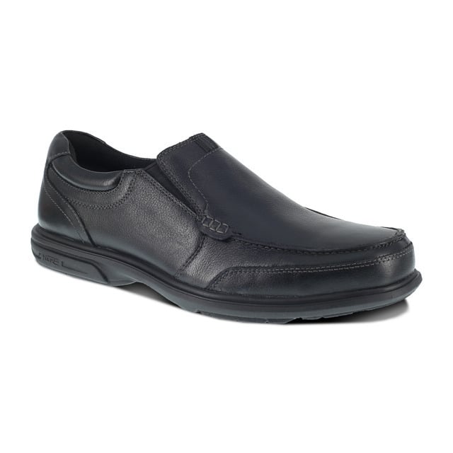 FLORSHEIM WORK Mens Loedin Steel Toe Slip On Work Shoe Black - FE2020 BLACK Image 1