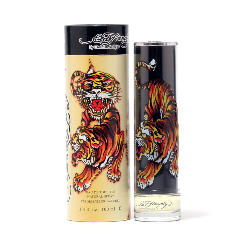 Ed Hardy Mens EDT Spray 3.4 OZ Amber Bergamot Mandarin Fragrance Spray Image 1