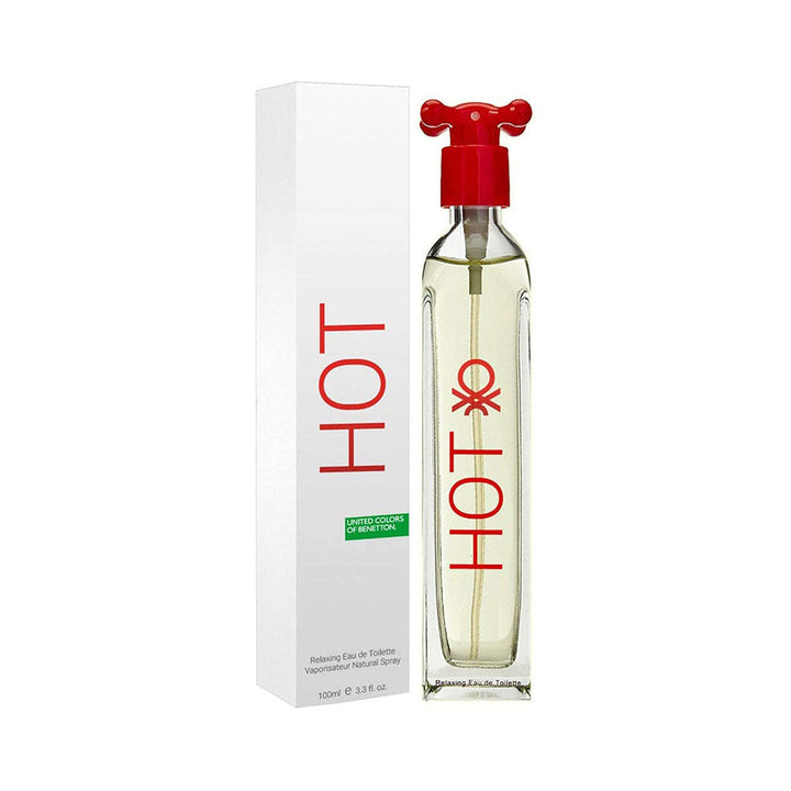 Benetton Hot EDT 100ml Spray Feminine Fragrance Citrus Floral Scented Perfume Image 1