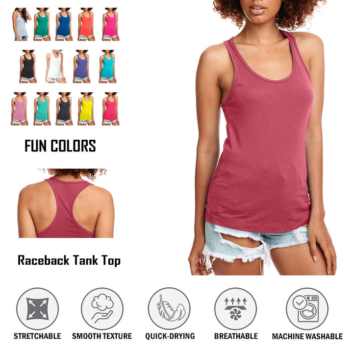 5-Pack-Womens Tank Tops Basic Cotton Smooth Sleeveless Racerback Summer Tanks/camisoles CasualLoungeAthleticActive Image 3