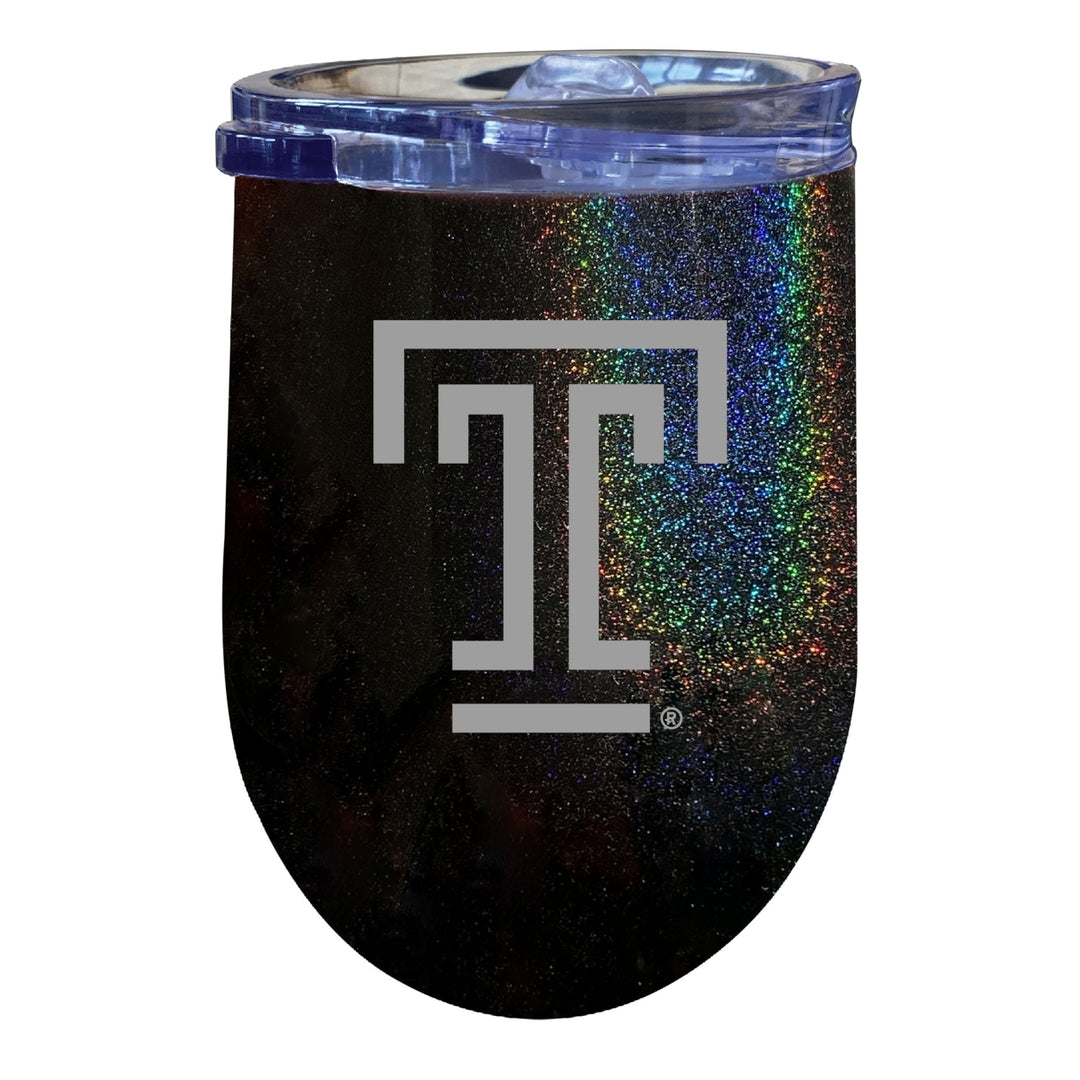 Temple University 12oz Laser Etched Insulated Wine Stainless Steel Tumbler Image 1
