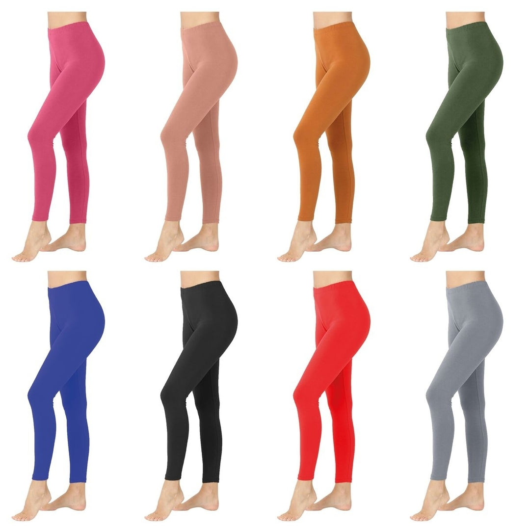 3-Pack Womens High-Waisted Tummy Control Yoga Leggings Stretchy Athletic Tights For Workout Running Gym Soft Yummy Image 4