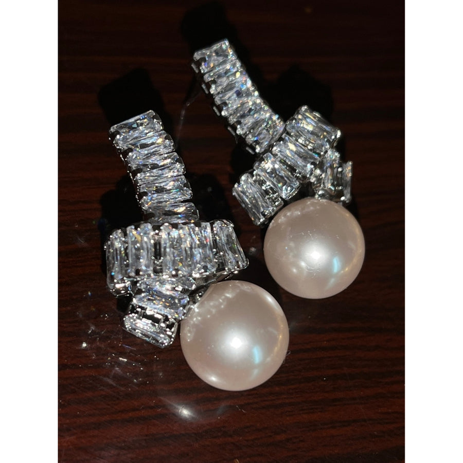 181/00 vermiculite reflective flash earrings 95-needle big beads summer shiny star earrings goddess X5-8 Image 1