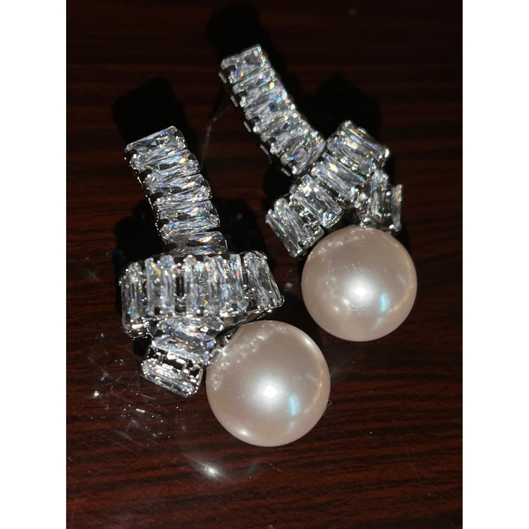 181/00 vermiculite reflective flash earrings 95-needle big beads summer shiny star earrings goddess X5-8 Image 1