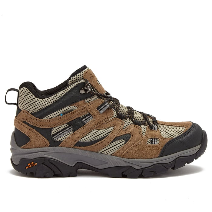 Hi-Tec Mens Ravus Mid WP Dark Taupe Hiking Boots T8008TJT Waterproof Lightweight Image 1