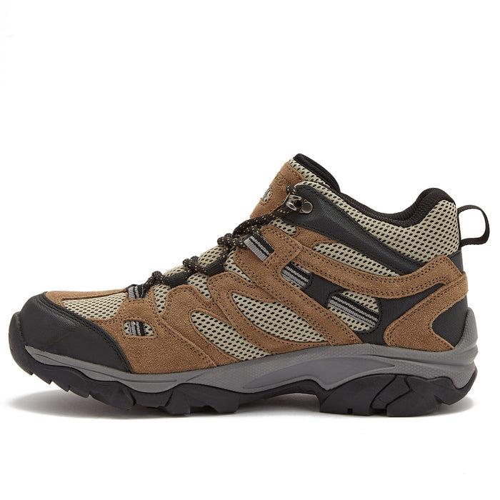 Hi-Tec Mens Ravus Mid WP Dark Taupe Hiking Boots T8008TJT Waterproof Lightweight Image 2