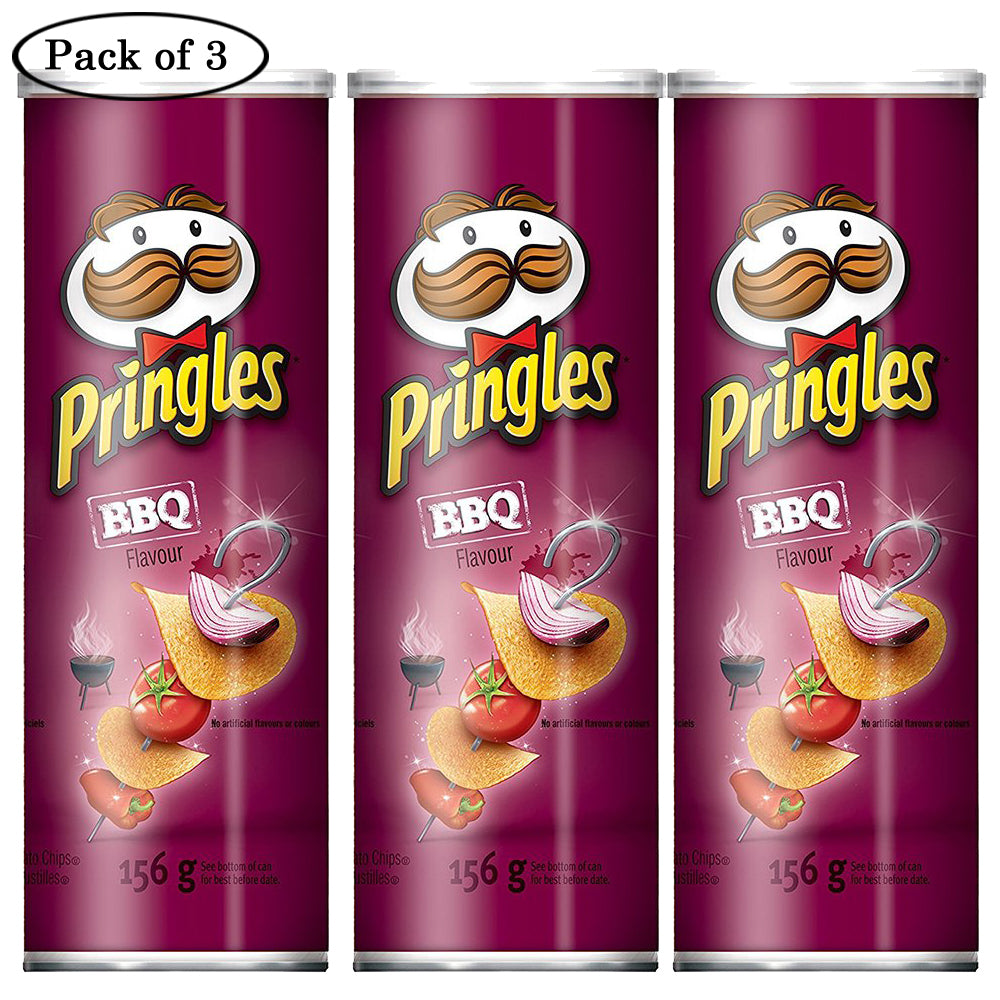 Pringles BBQ Chips- 156 Gm (Pack of 3) Image 1