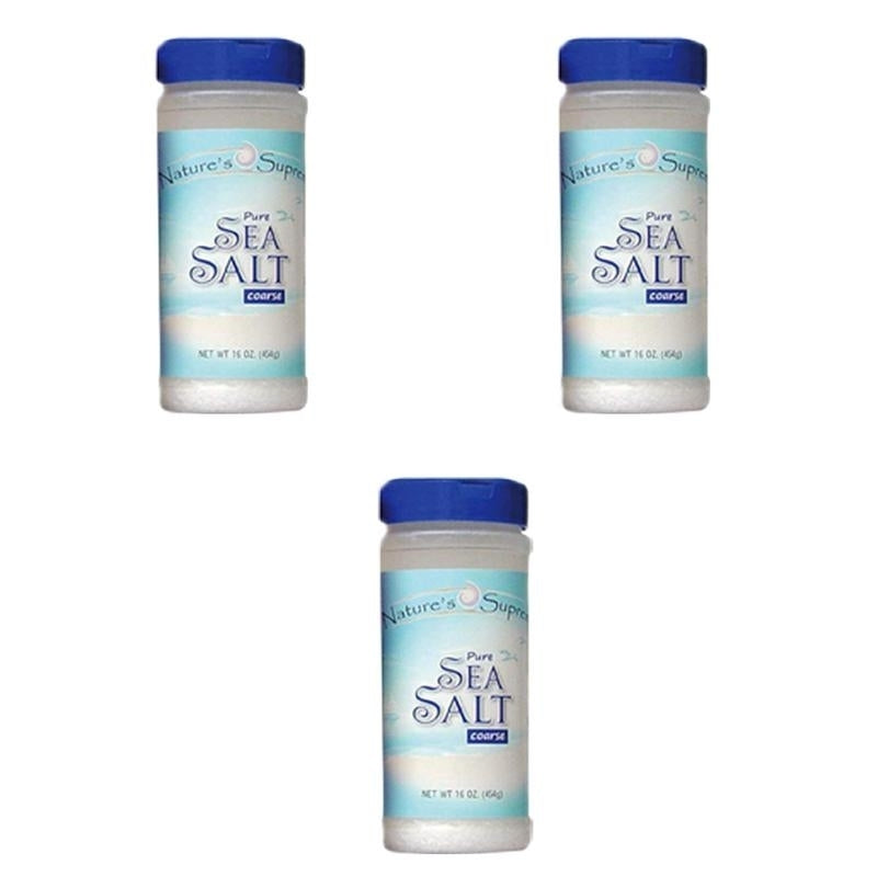 Nature's Supreme - Pure Sea Salt Coarse (454g) (Pack of 3) Image 1