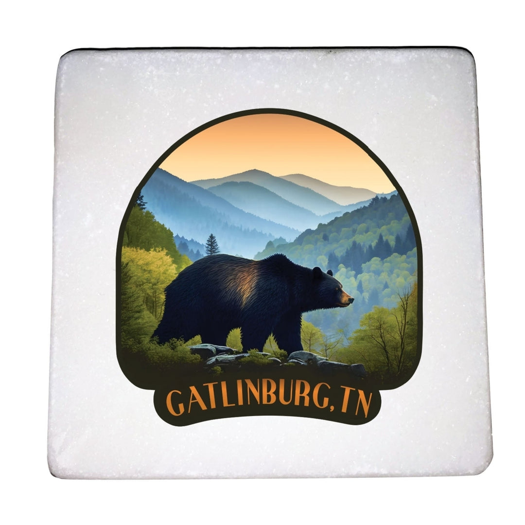 Gatlinburg Tennessee Souvenir 4 x 4 Inch Coaster Marble Image 3