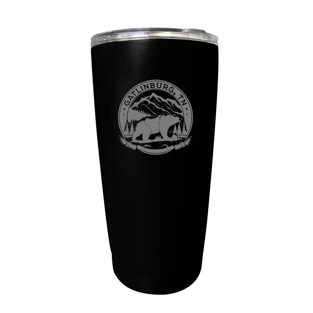 Gatlinburg Tennessee Laser Etched Souvenir 16 oz Stainless Steel Insulated Tumbler Image 1