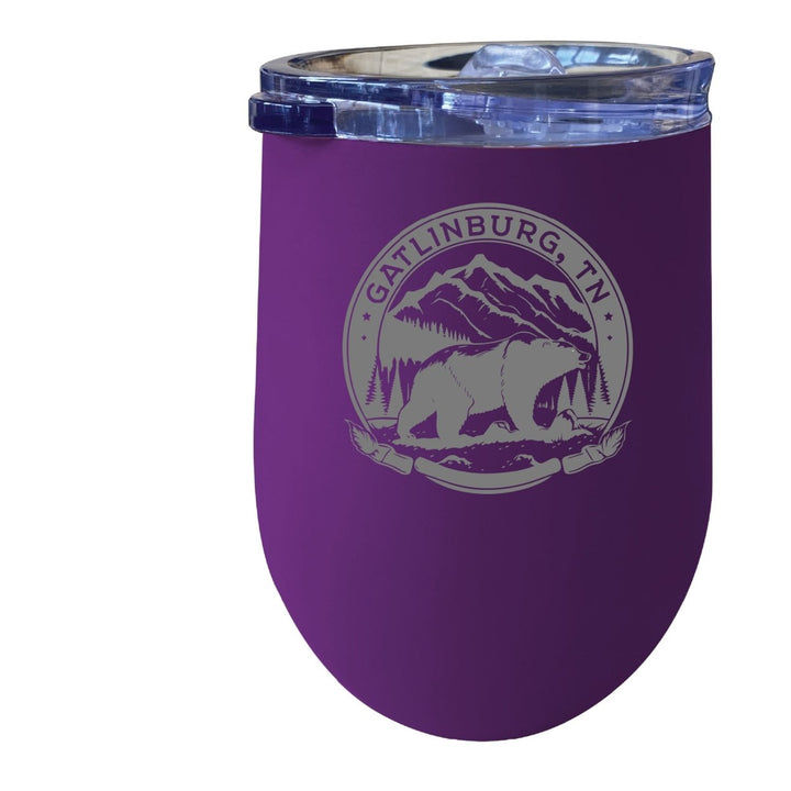 Gatlinburg Tennessee Laser Etched Souvenir 12 oz Insulated Wine Stainless Steel Tumbler Image 3