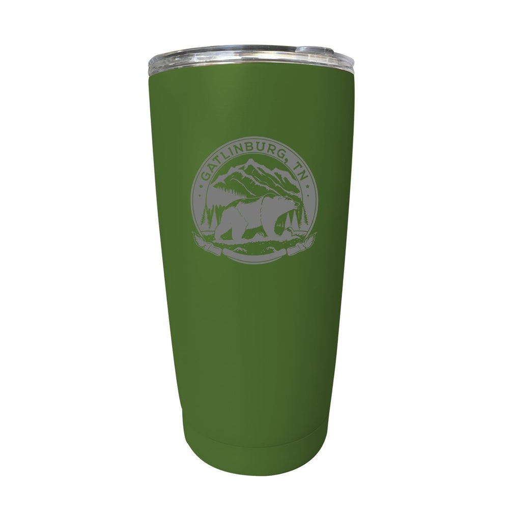 Gatlinburg Tennessee Laser Etched Souvenir 16 oz Stainless Steel Insulated Tumbler Image 2