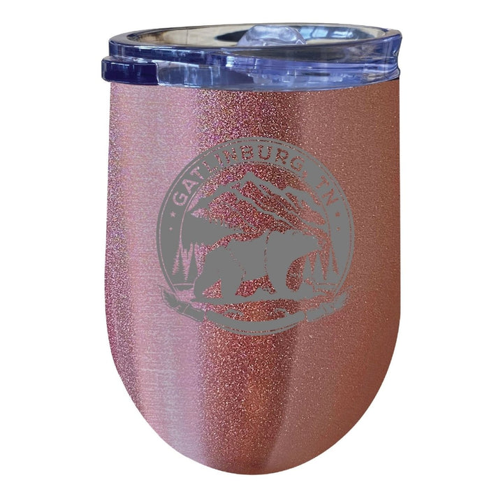 Gatlinburg Tennessee Laser Etched Souvenir 12 oz Insulated Wine Stainless Steel Tumbler Image 1