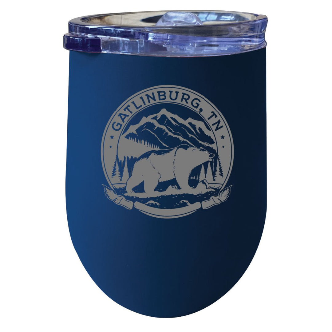 Gatlinburg Tennessee Laser Etched Souvenir 12 oz Insulated Wine Stainless Steel Tumbler Image 4