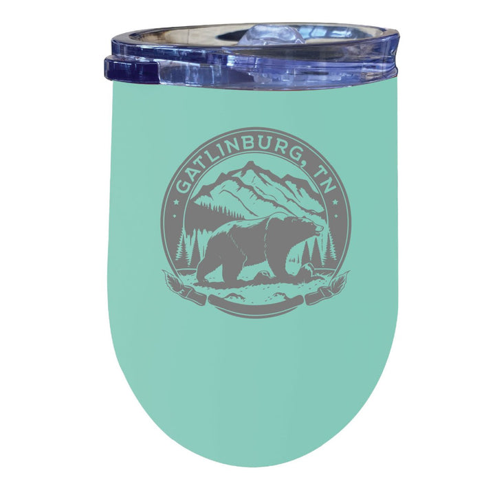 Gatlinburg Tennessee Laser Etched Souvenir 12 oz Insulated Wine Stainless Steel Tumbler Image 6