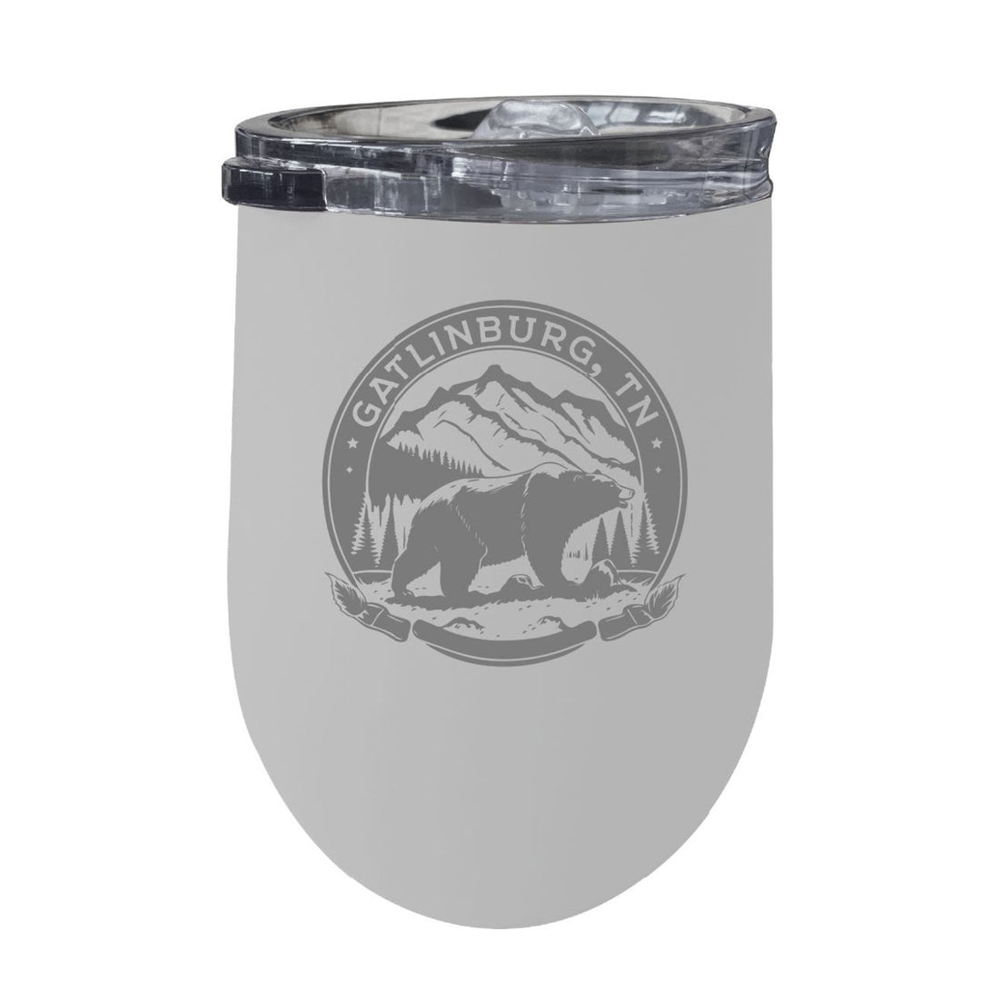 Gatlinburg Tennessee Laser Etched Souvenir 12 oz Insulated Wine Stainless Steel Tumbler Image 7