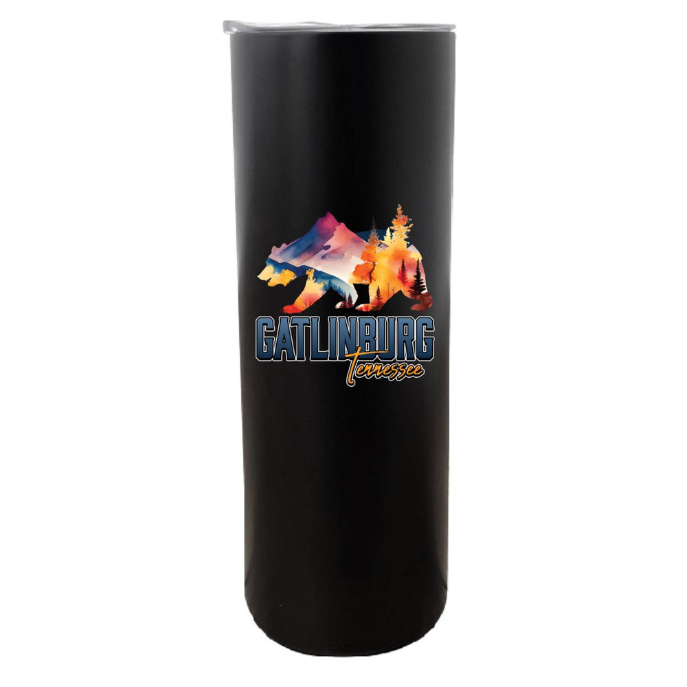 Gatlinburg Tennessee Souvenir 20 oz Insulated Stainless Steel Skinny Tumbler Image 2