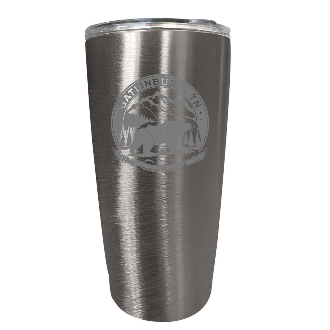 Gatlinburg Tennessee Laser Etched Souvenir 16 oz Stainless Steel Insulated Tumbler Image 8