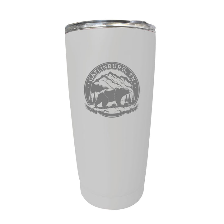 Gatlinburg Tennessee Laser Etched Souvenir 16 oz Stainless Steel Insulated Tumbler Image 1