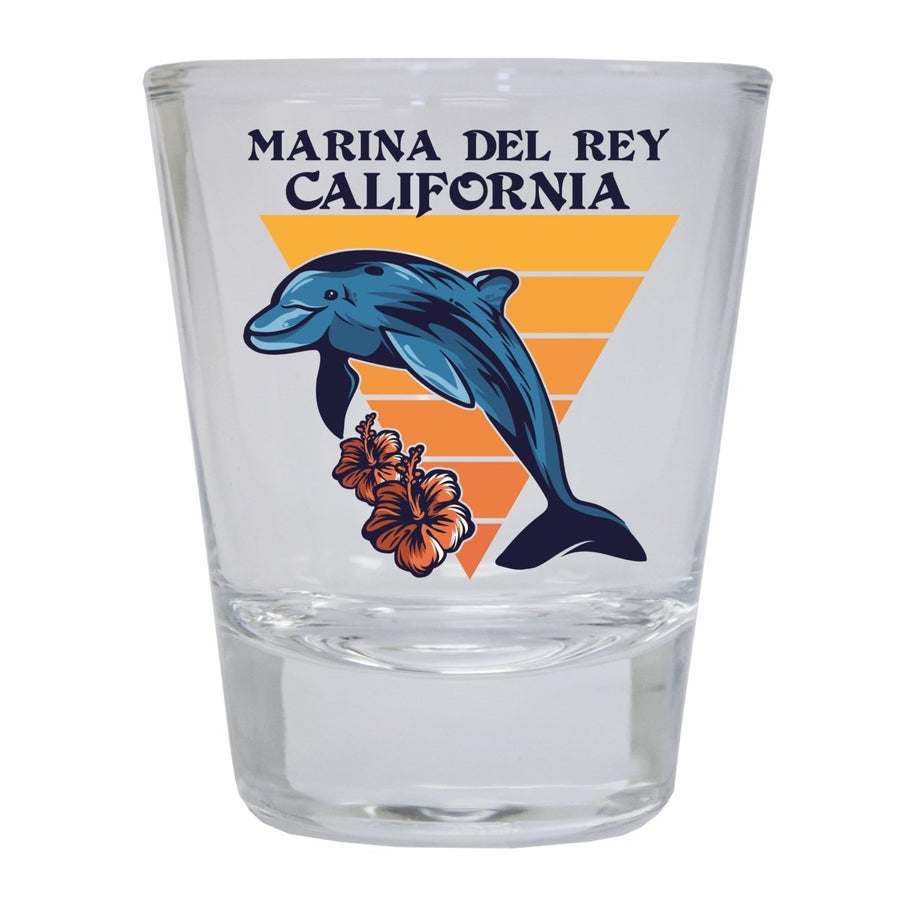 Marina Del Ray California 12 pack Round Shot Glass 1.5 oz Image 1