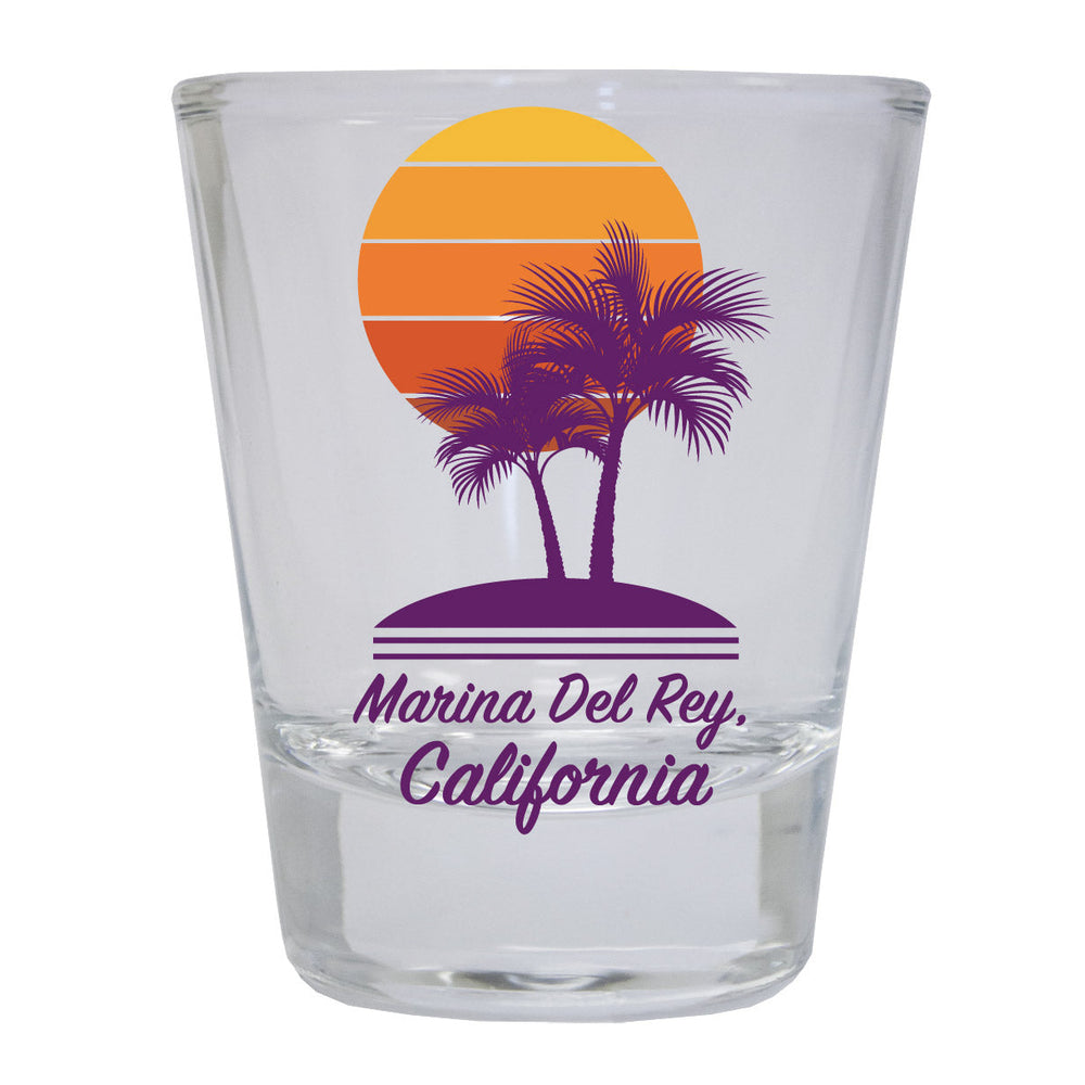 Marina Del Ray California 12 pack Round Shot Glass 1.5 oz Image 2