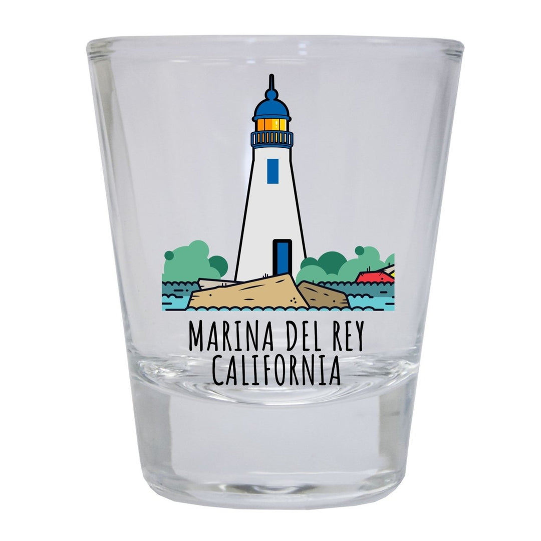 Marina Del Ray California 12 pack Round Shot Glass 1.5 oz Image 3