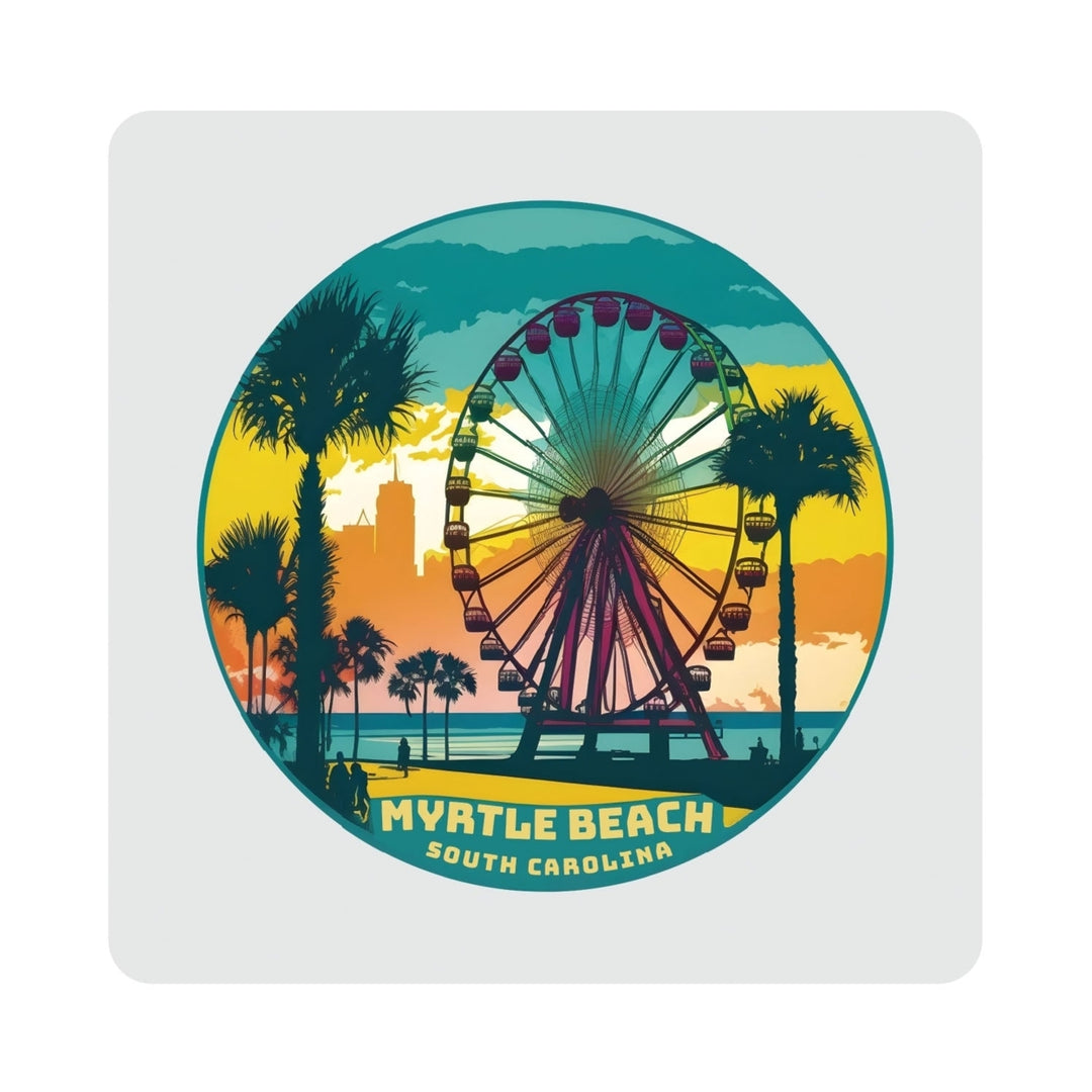 Myrtle Beach South Carolina Souvenir 4 x 4 Inch Coaster Acrylic Image 1