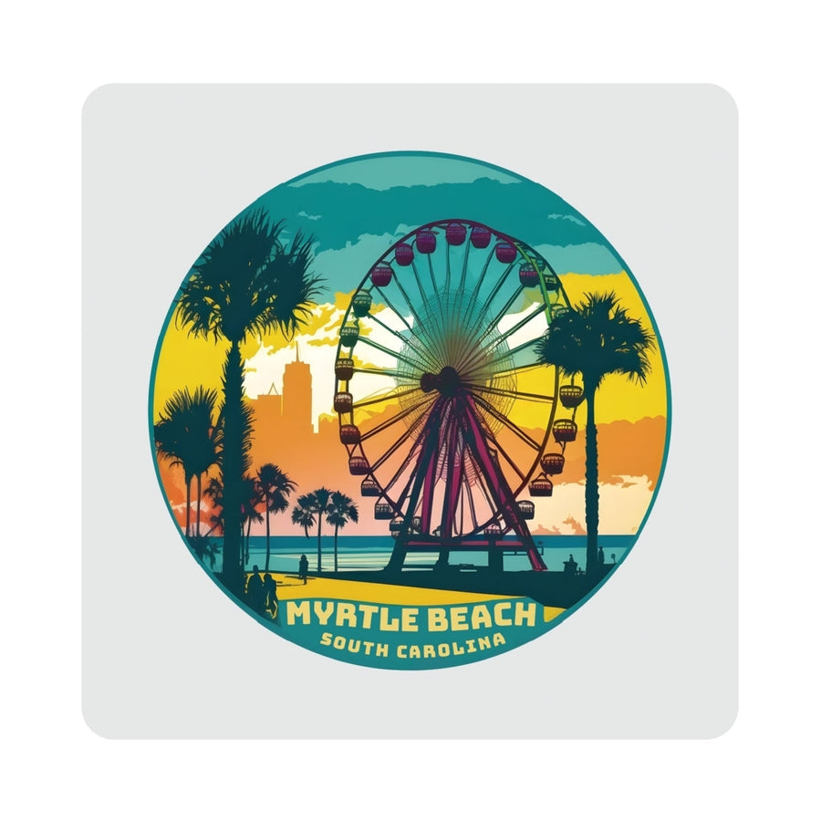 Myrtle Beach South Carolina Souvenir 4 x 4 Inch Coaster Acrylic Image 1