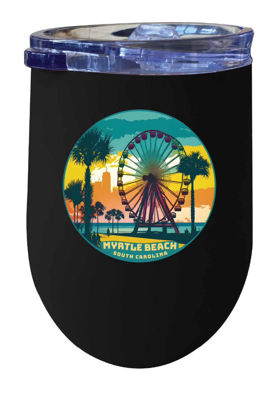 Myrtle Beach South Carolina Souvenir 12 oz Insulated Wine Stainless Steel Tumbler Image 1